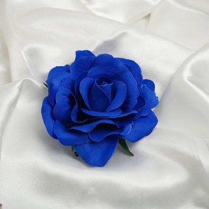 Kép valamiből Rózsás hajcsat - kék