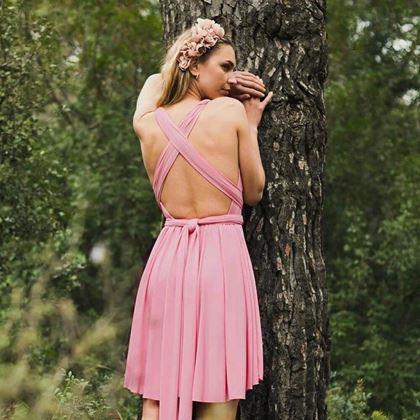 Kép valamiből Univerzális rövid ruha - rózsaszín