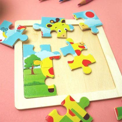 Kép valamiből Fa puzzle gyerekeknek - zsiráf