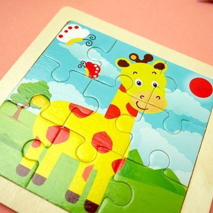 Kép valamiből Fa puzzle gyerekeknek - zsiráf