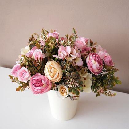 Kép valamiből Dekoratív művirágok - rózsaszín