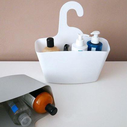 Kép valamiből Akasztós tároló fürdőszobai kiegészítőknek - fehér
