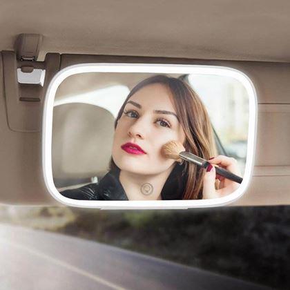 Kép valamiből Világító kozmetikai tükör autóba - fehér