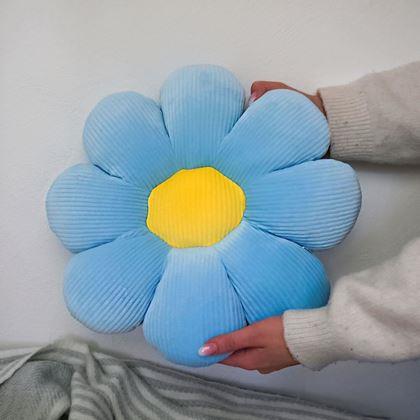 Kép valamiből Virág alakú párna - kék
