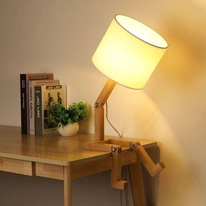 Kép valamiből Fa asztali lámpa