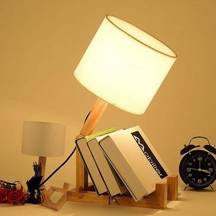 Kép valamiből Fa asztali lámpa