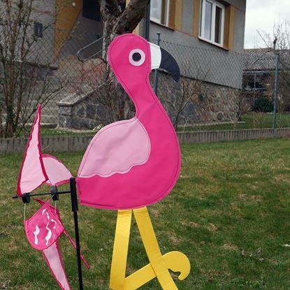 Kép Kerti szélforgó - flamingó