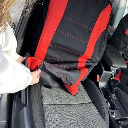Kép valamiből Autós ülésvédő 9 db - fekete-piros