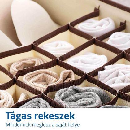 Kép valamiből Textil tároló dobozzal rekeszekkel - kicsi