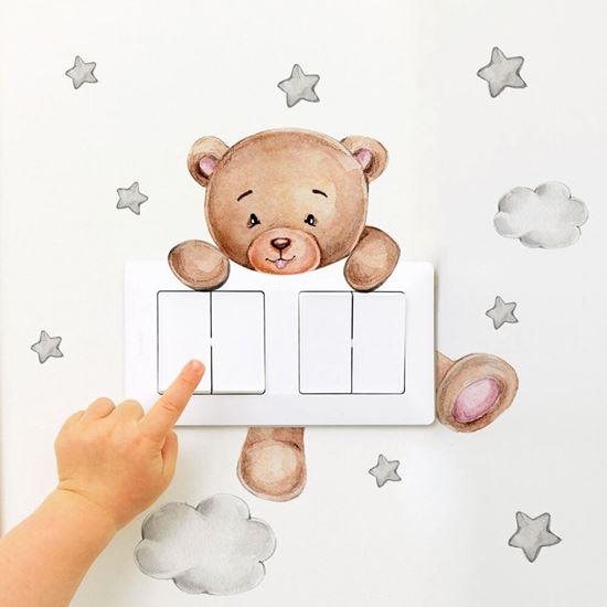 Kép valamiből Gyerekmatrica a kapcsolóra - medve