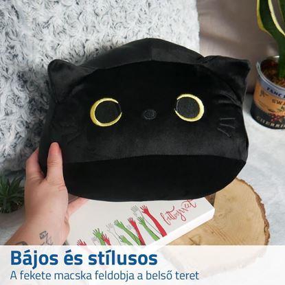 Kép Fekete macska díszpárna