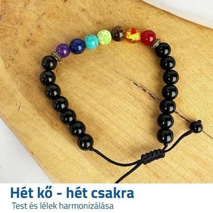 Kép valamiből A hét csakra ásványkarkötő