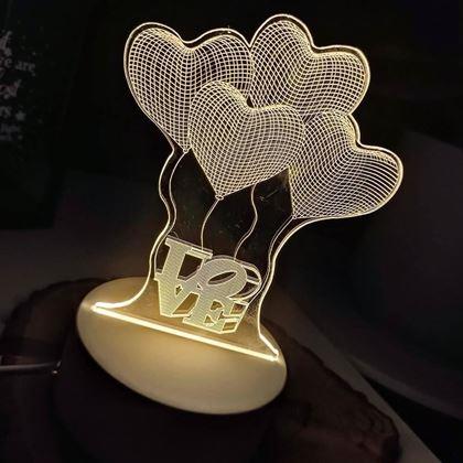 Kép valamiből Dekoratív 3D lámpa - szív