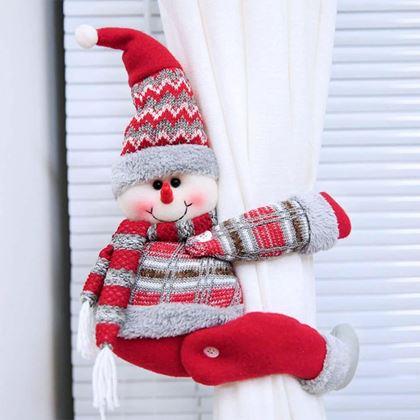 Kép valamiből Karácsonyi függönycsat - hóember