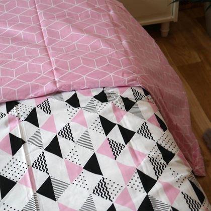 Kép valamiből Pamut ágynemű - rózsaszín háromszögek