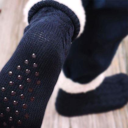 Kép valamiből Meleg kötött zokni - fekete