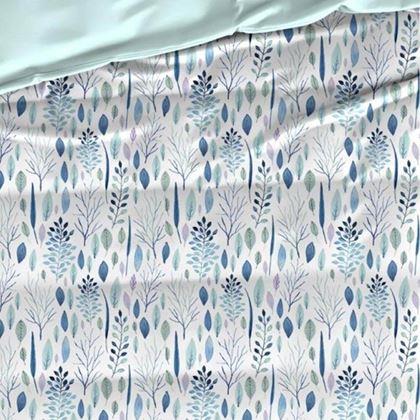 Kép valamiből Pamut ágynemű - kék levelek