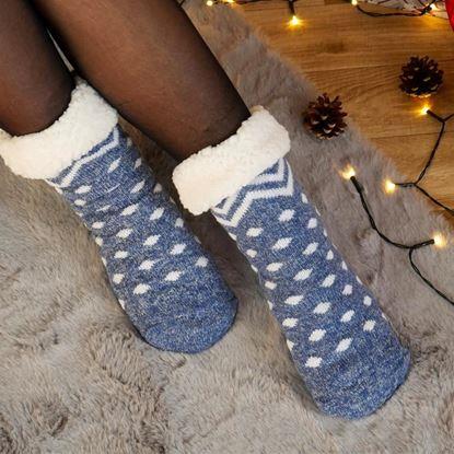 Kép Karácsonyi meleg zokni szőrme béléssel