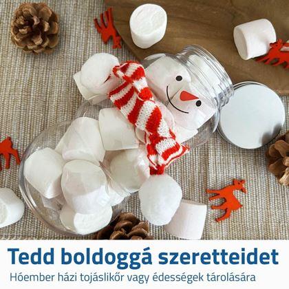 Kép valamiből Karácsonyi üveg - hóember