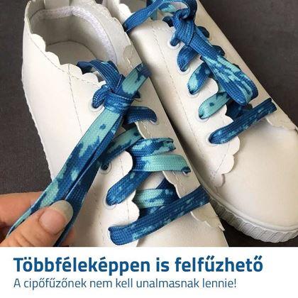 Kép valamiből Vidám cipőfűzők - kék ombré