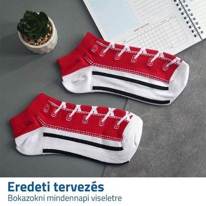 Kép valamiből Tornacipő mintás zokni - piros