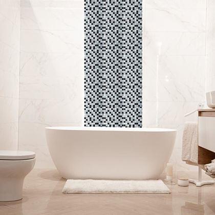 Kép valamiből Mozaik rácson - fekete-fehér