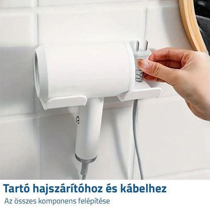 Kép Fürdőszobai hajszárító tartó