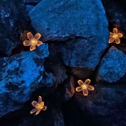 Kép valamiből Napelemes fénylánc - virágok