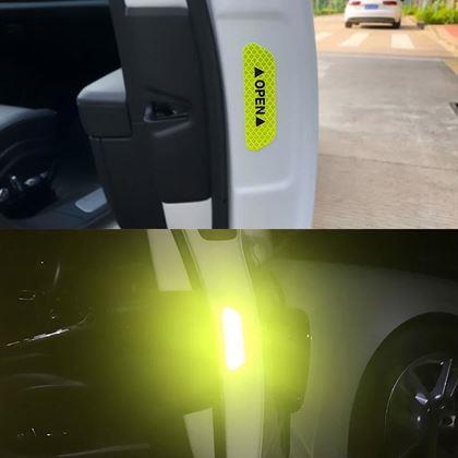Kép valamiből Fényvisszaverő autós matricák 4 db - sárga