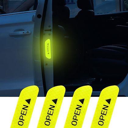 Kép valamiből Fényvisszaverő autós matricák 4 db - sárga
