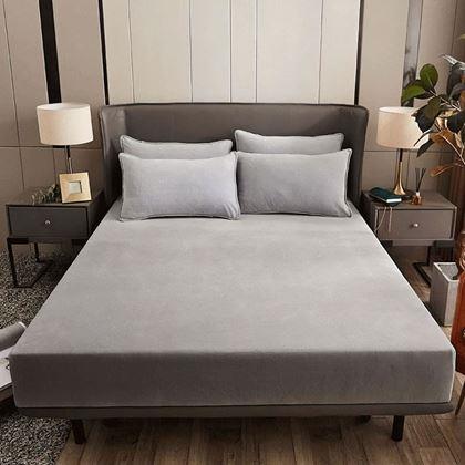Kép valamiből Mikroplüss lepedő 90 x 200 cm - világosszürke