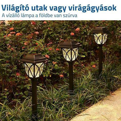 Kép valamiből 2 db napelemes LED lámpa a kertbe