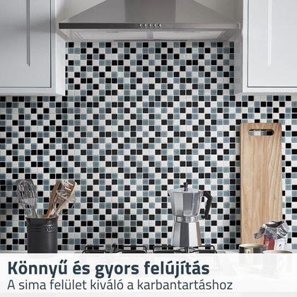 Kép valamiből Üvegmozaik rácson 30 x 30 cm - fekete-fehér