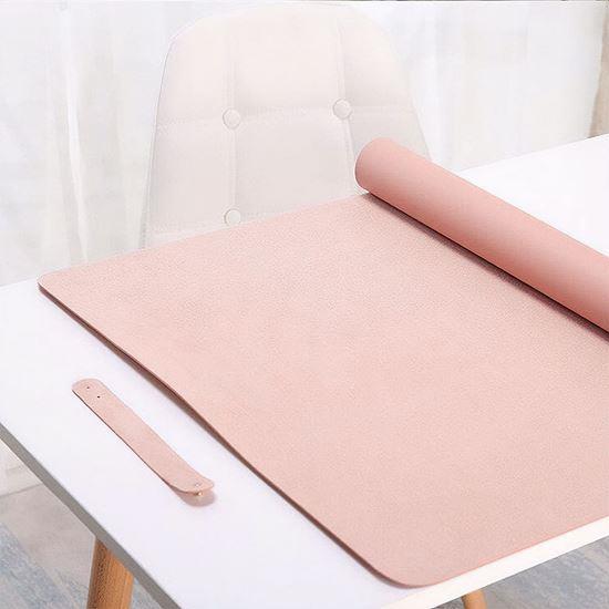 Kép valamiből Prémium műbőr egér- és billentyűzetalátét 80x40 cm - rózsaszín