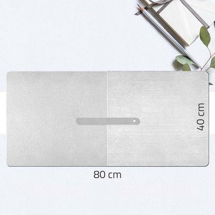 Kép valamiből Prémium műbőr egér- és billentyűzetalátét 80x40 cm - világos szürke