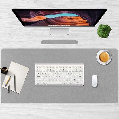 Kép valamiből Prémium műbőr egér- és billentyűzetalátét 80x40 cm - világos szürke