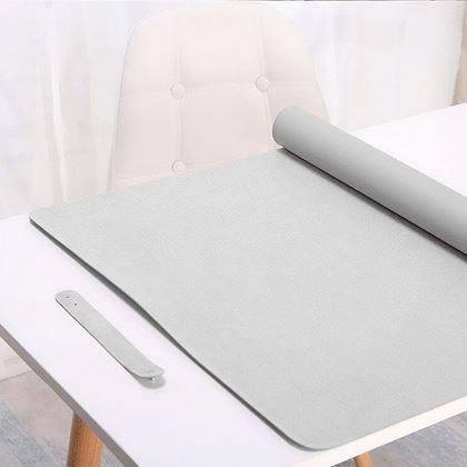 Kép valamiből Prémium műbőr egér- és billentyűzetalátét 80x40 cm - világos szürke