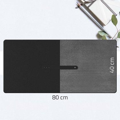 Kép valamiből Prémium műbőr egér- és billentyűzetalátét 80x40 cm - fekete