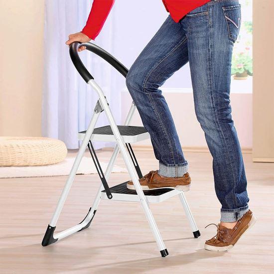 Kép valamiből Összecsukható fém fellépő, 2 lépcsőfokos, 83 cm
