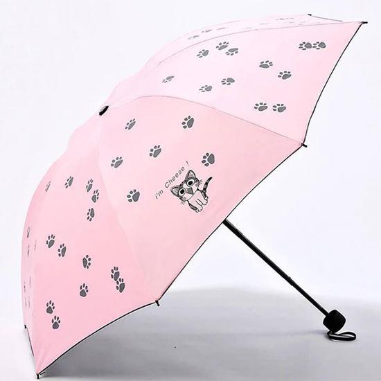 Kép valamiből Összecsukható macska esernyő - világos rózsaszín
