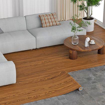 Kép valamiből Öntapadós padló 200x60 cm - sötét fa