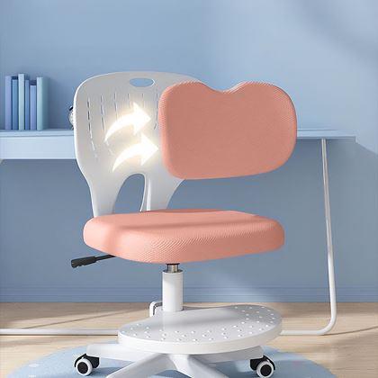 Kép valamiből Gyerek növelhető, forgó íróasztali szék - világos rózsaszín