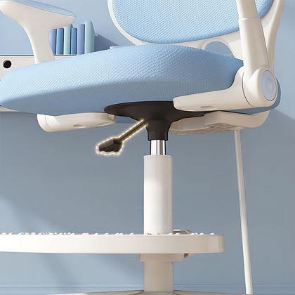 Kép valamiből Gyerek növelhető, forgó íróasztali szék - világoskék