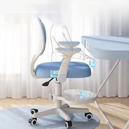 Kép valamiből Gyerek növelhető, forgó íróasztali szék - világoskék