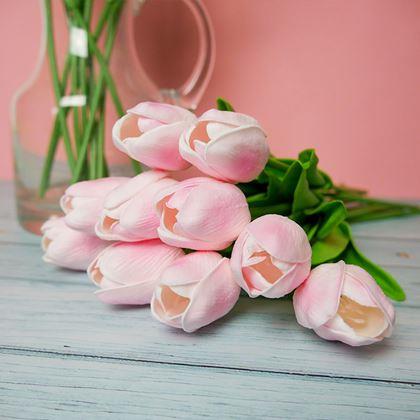 Kép valamiből Műanyag tulipán 10 db - világos rózsaszín