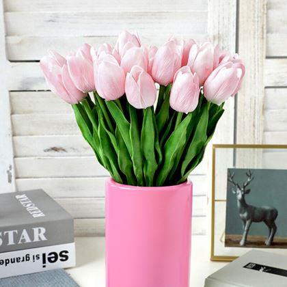Kép valamiből Műanyag tulipán 10 db - világos rózsaszín