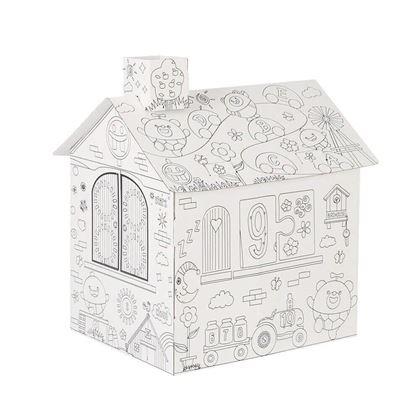 Kép valamiből Kiszínezhető gyermek házikó filctollakkal, 60,5 x 48 x 70 cm