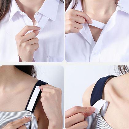 Kép valamiből Kétoldalas öntapadó divatszalag ruhára és testre, 36 db