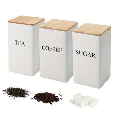 Kép Kávé, tea és cukor tároló készlet