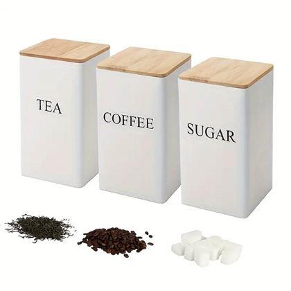 Kép valamiből Kávé, tea és cukor tároló készlet